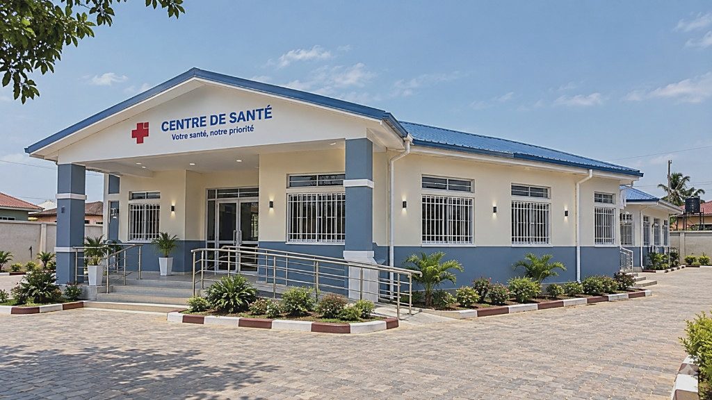 Centre de Santé Moderne à Musonoie, Kolwezi — porche
